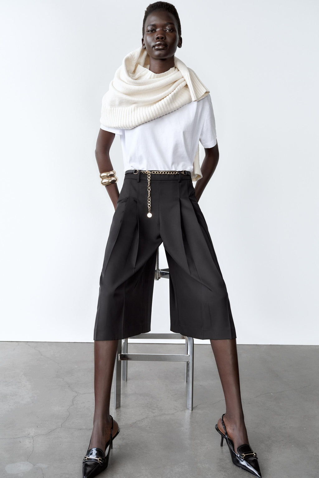 ZARA Buckle Slingback Shoes