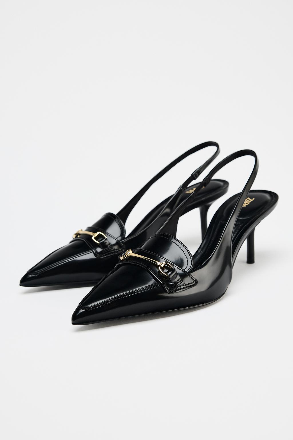 ZARA Buckle Slingback Shoes