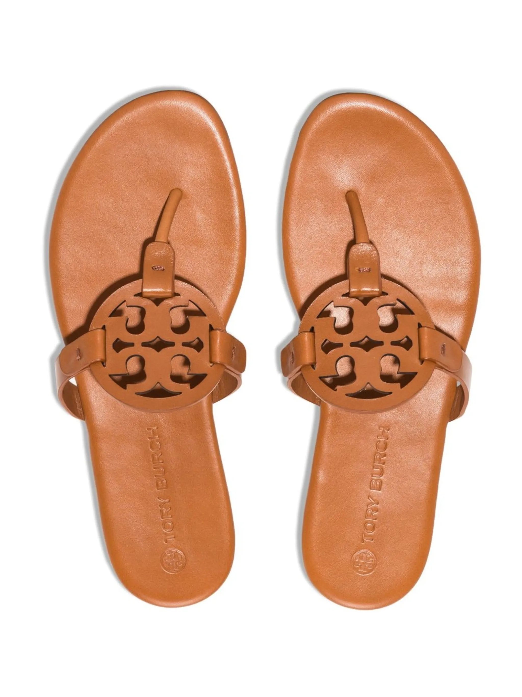 Tory Burch Miller Soft Women's Leather Memory Foam Slide Thong Sandals