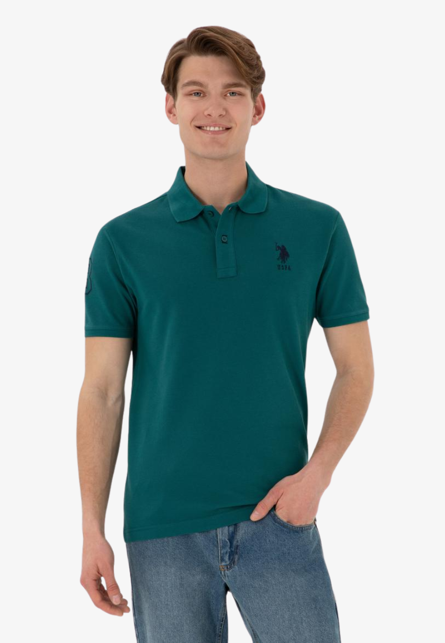 US Polo Assn Men's Slim Fit Polo Collar Basic T-Shirt