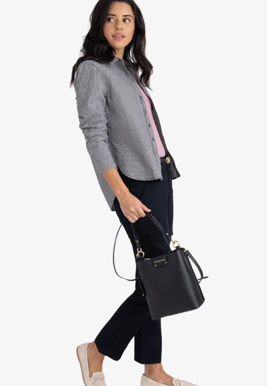 U.S Polo Assn Solid Bucket Bag with Crossbody Strap