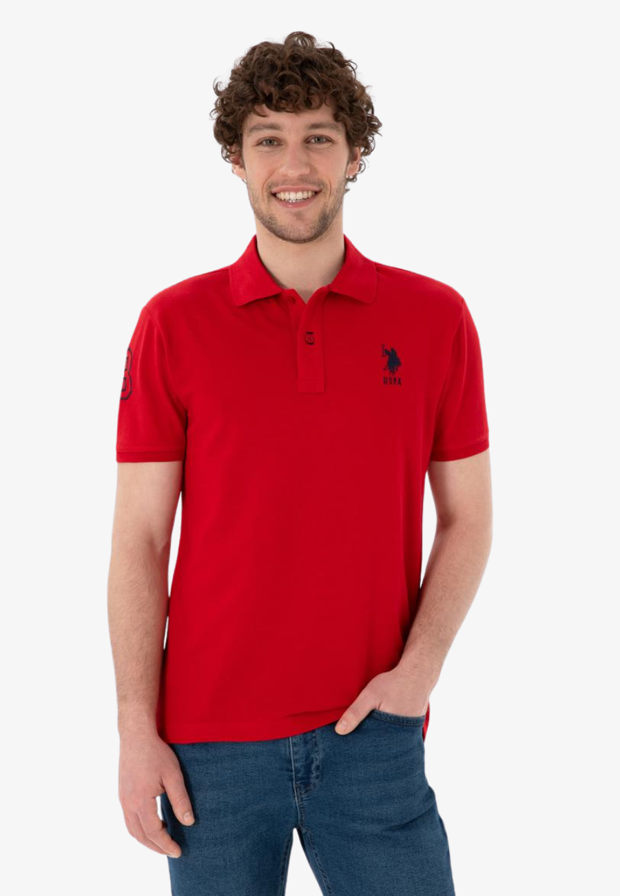 US Polo Assn Men's Regular Fit Polo Collar Basic T-Shirt