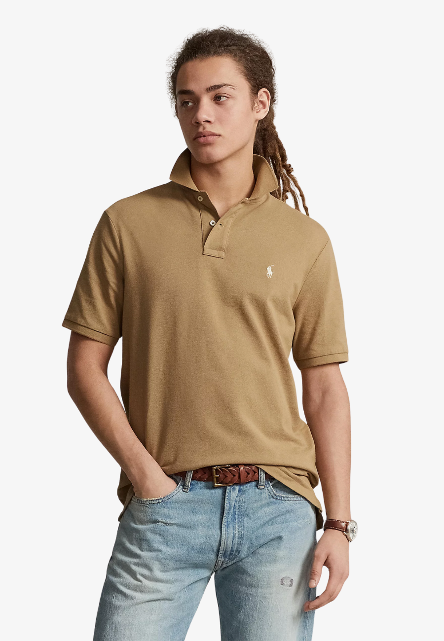 Ralph Lauren Custom Slim Fit Mesh Polo Shirt