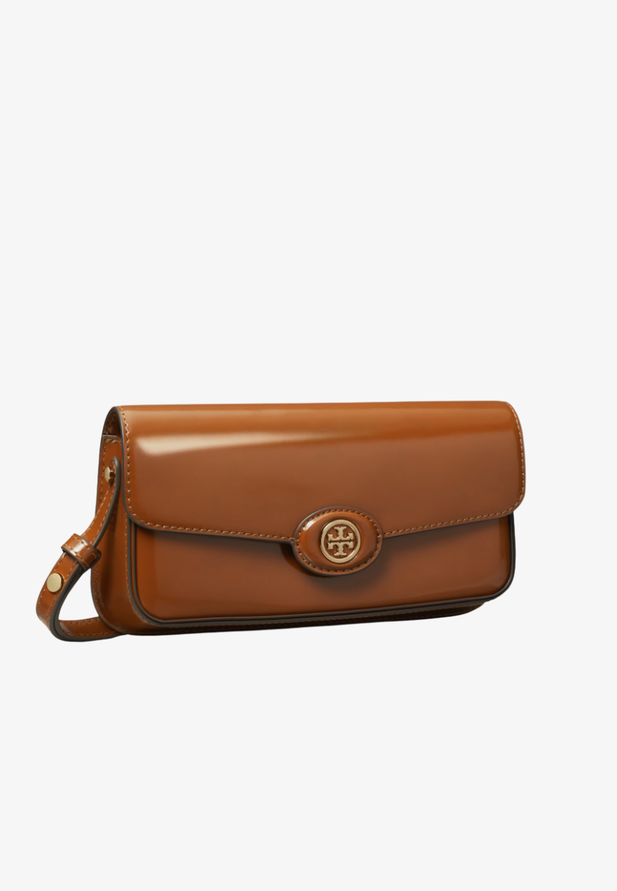 Tory Burch Robinson Spazzolato Rectangular Shoulder Bag