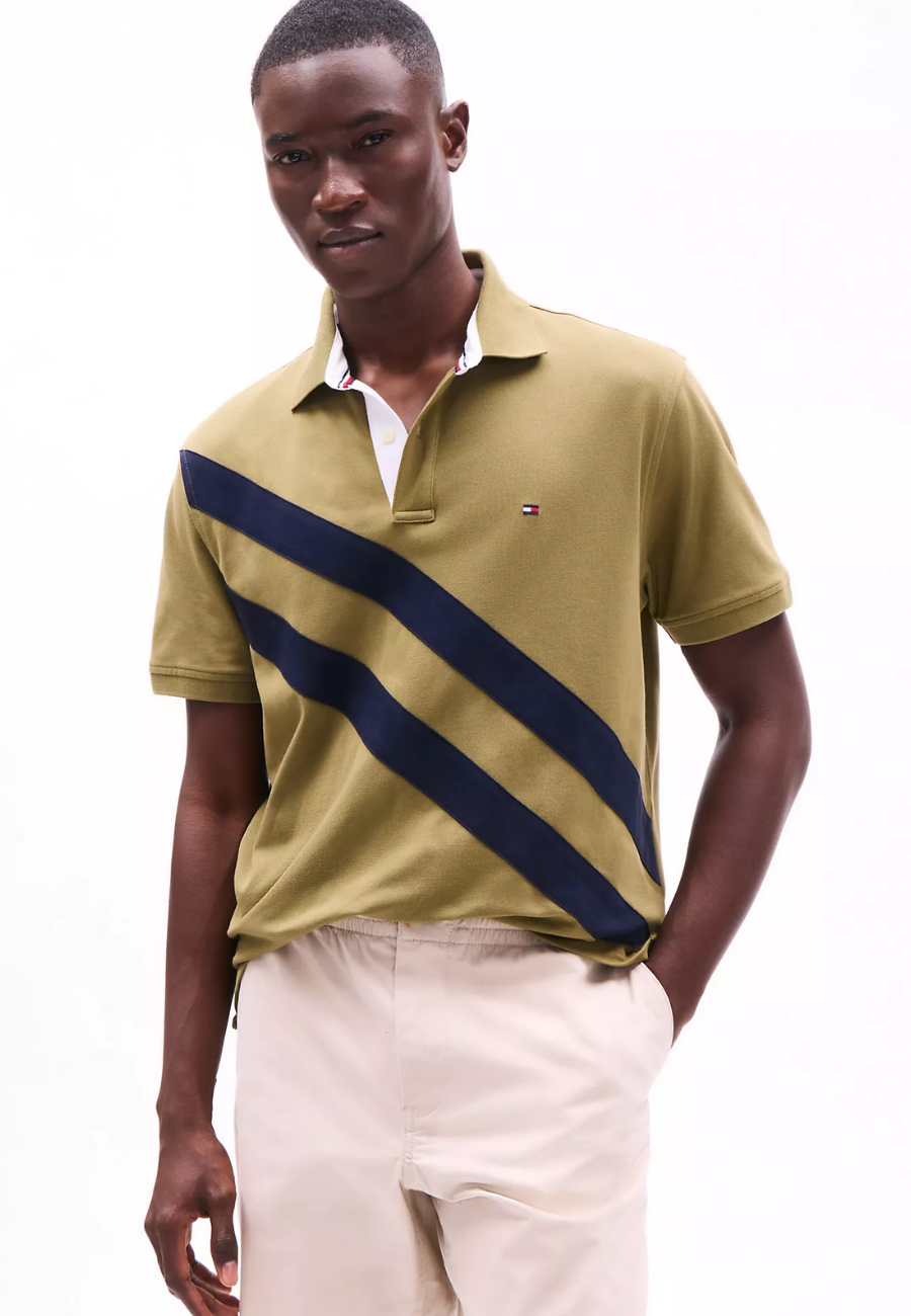 Tommy Hilfiger Regular Fit Banner Stripe Polo Shirt
