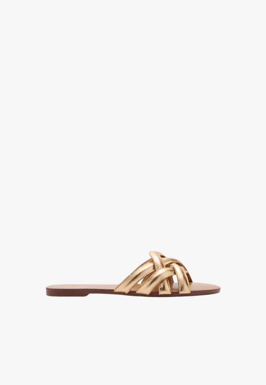 MANGO Leather Straps Sandals