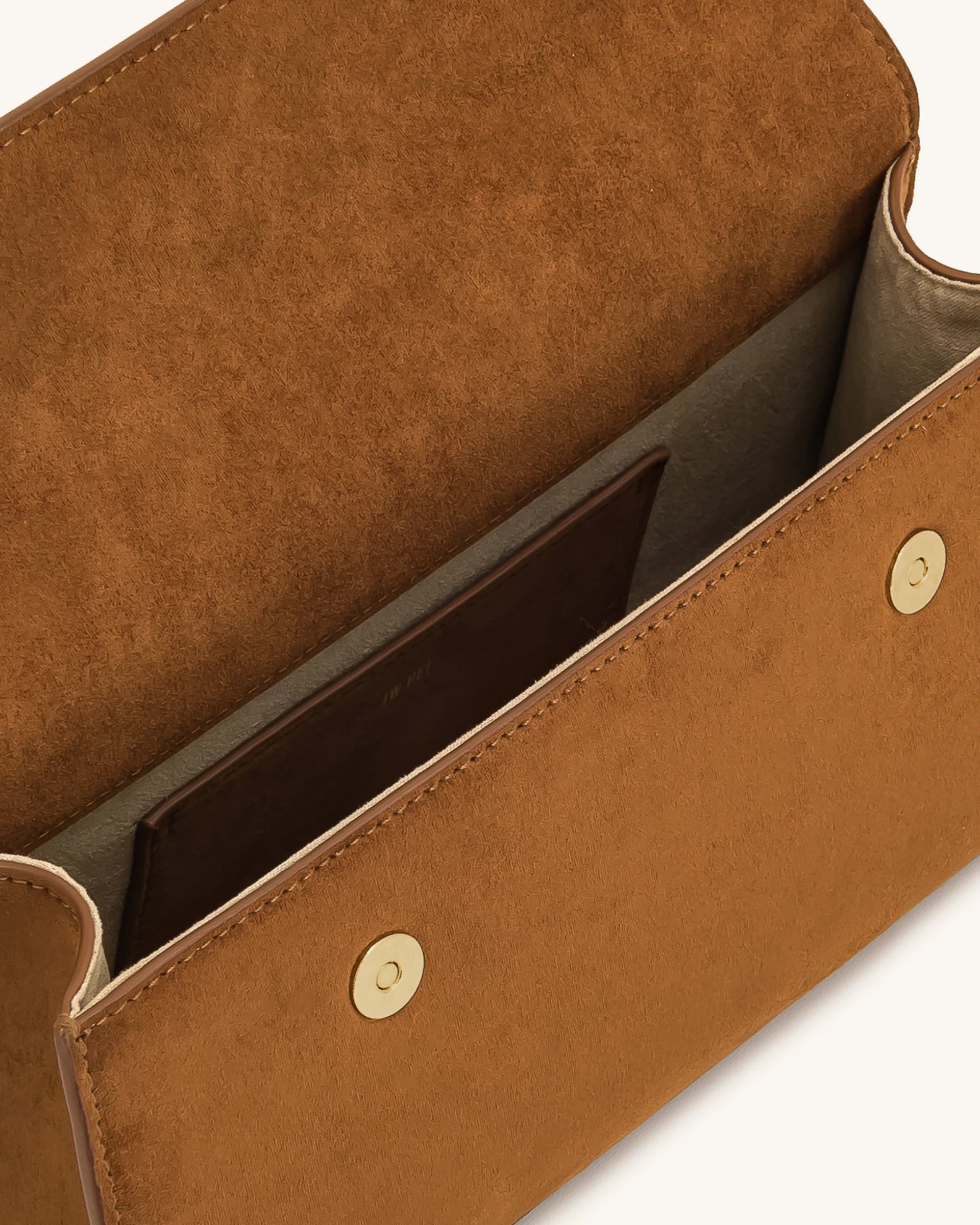 Keyla Faux Suede Top Handle Bag - Brown