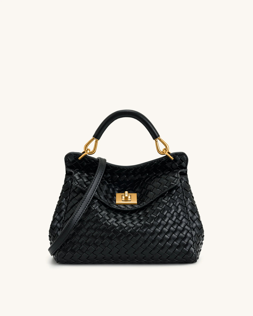 Lucia Classic Top Handbag - Black