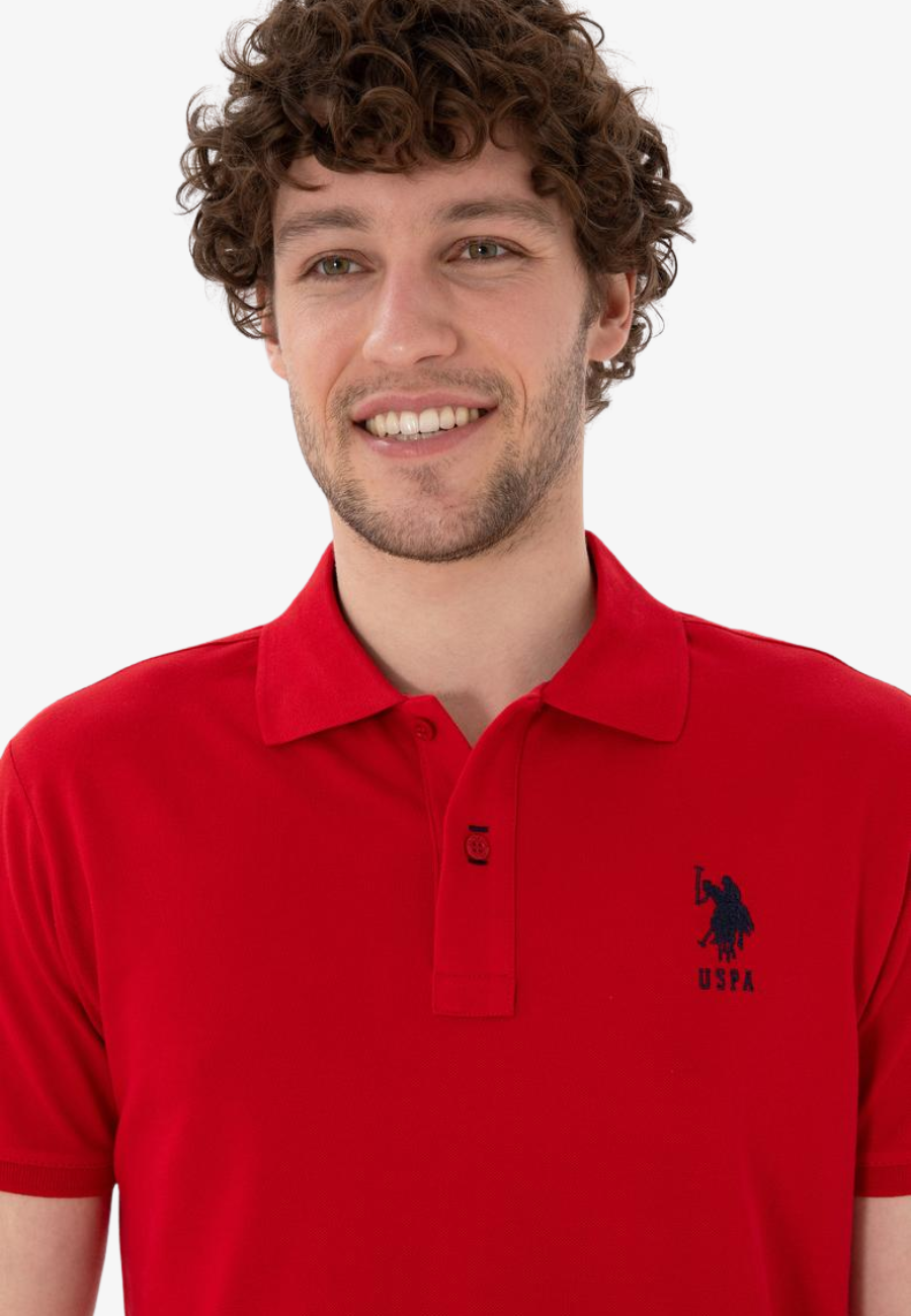 US Polo Assn Men's Regular Fit Polo Collar Basic T-Shirt