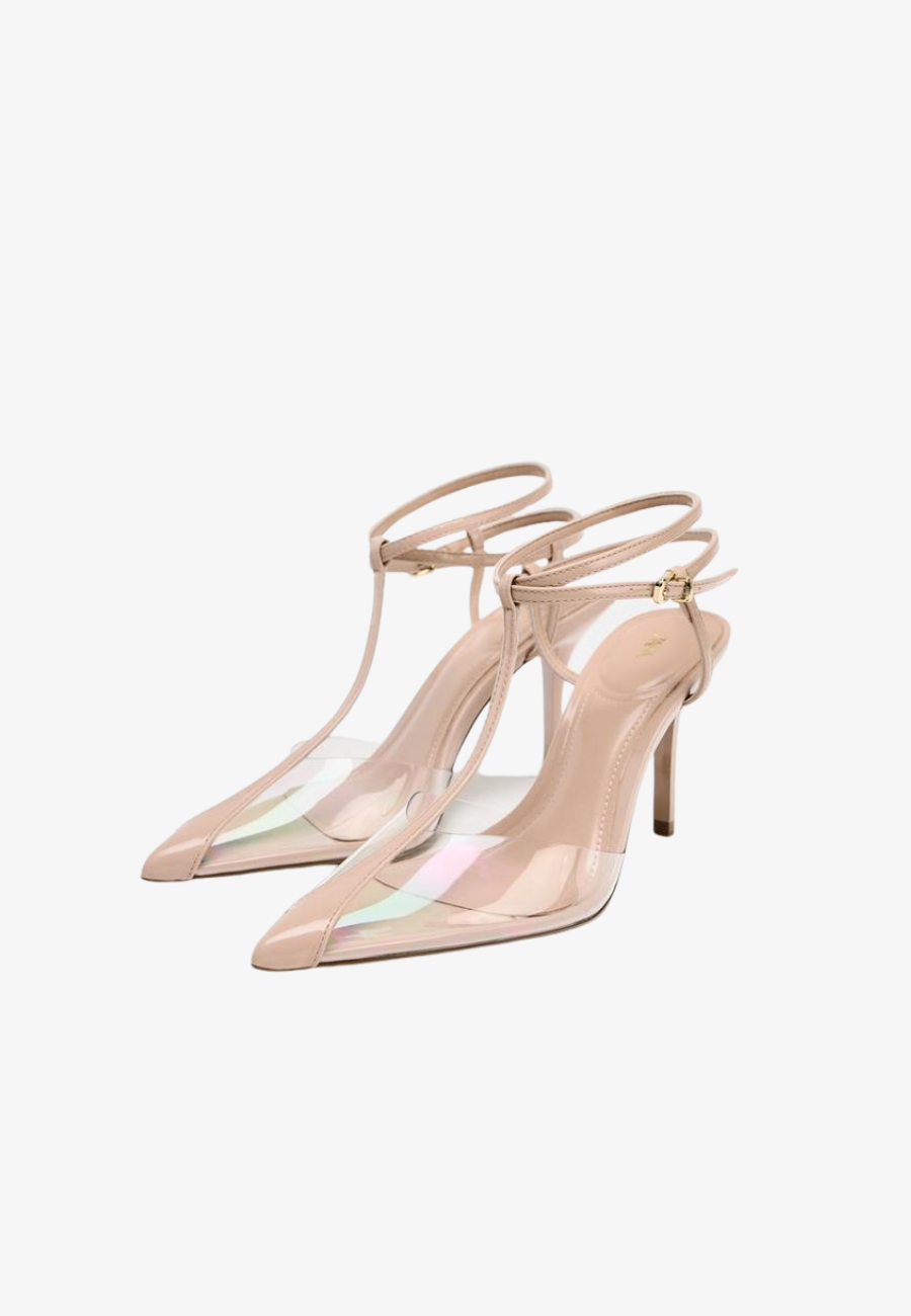 Zara Vinyl Slingback Shoes