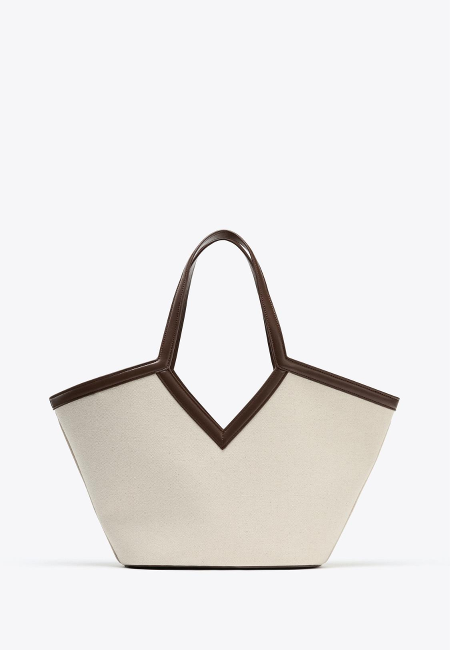ZARA CANVAS TOTE BAG
