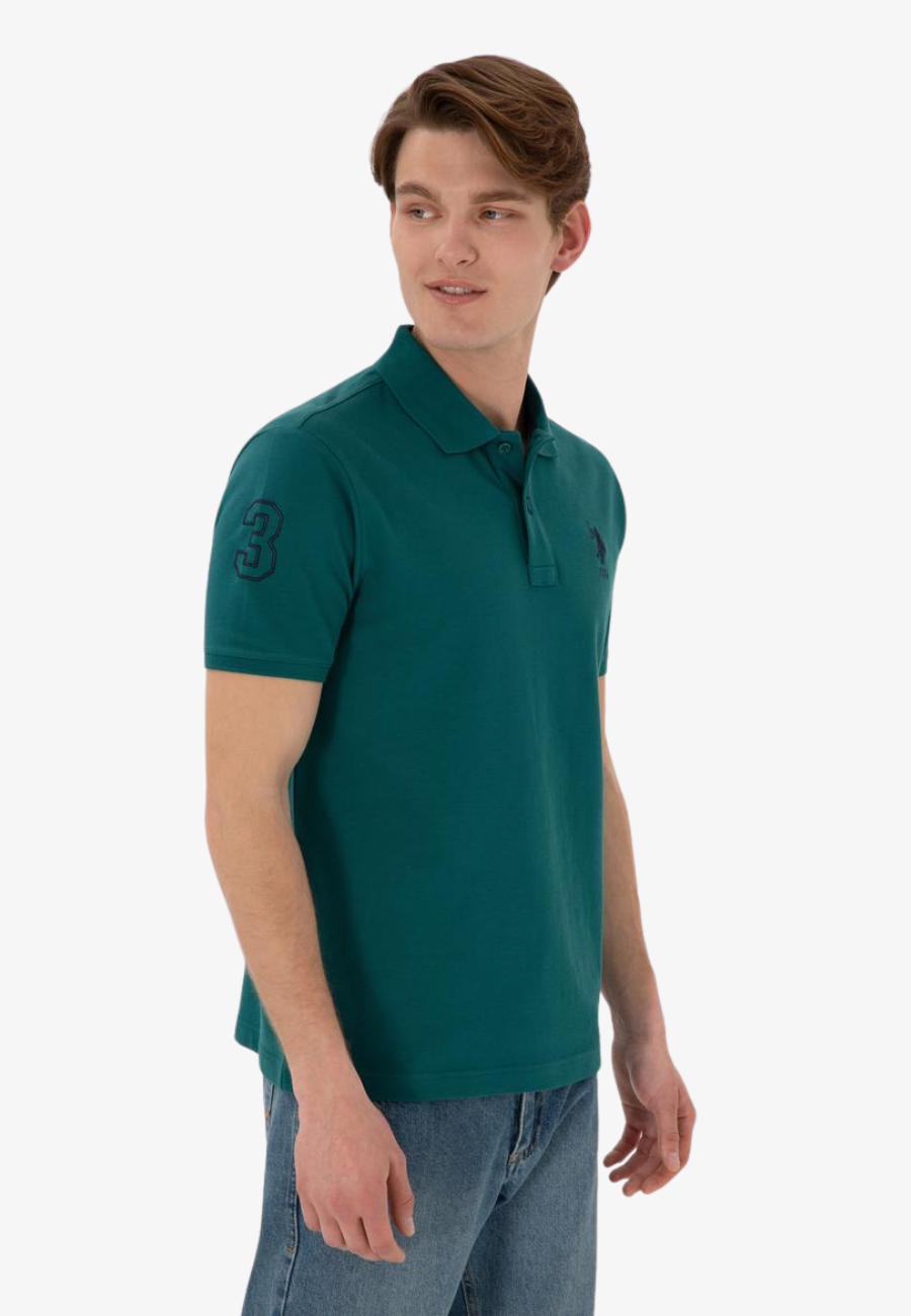 US Polo Assn Men's Slim Fit Polo Collar Basic T-Shirt