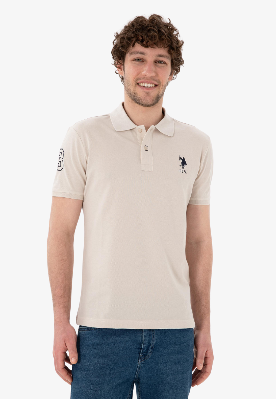 US Polo Assn Men's Regular Fit Polo Collar Basic T-Shirt