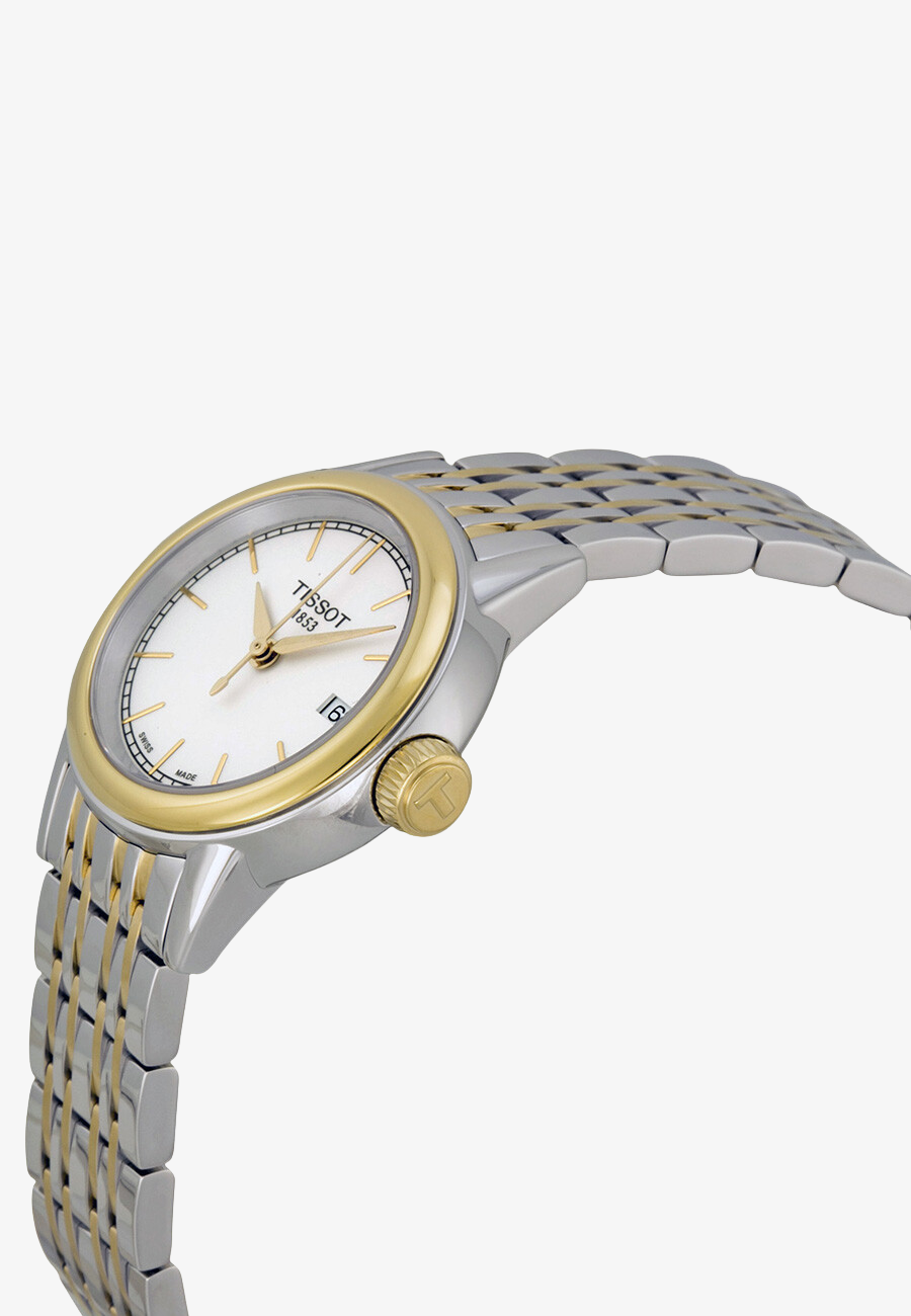 Tissot Carson White Dial Two-tone Ladies Watch