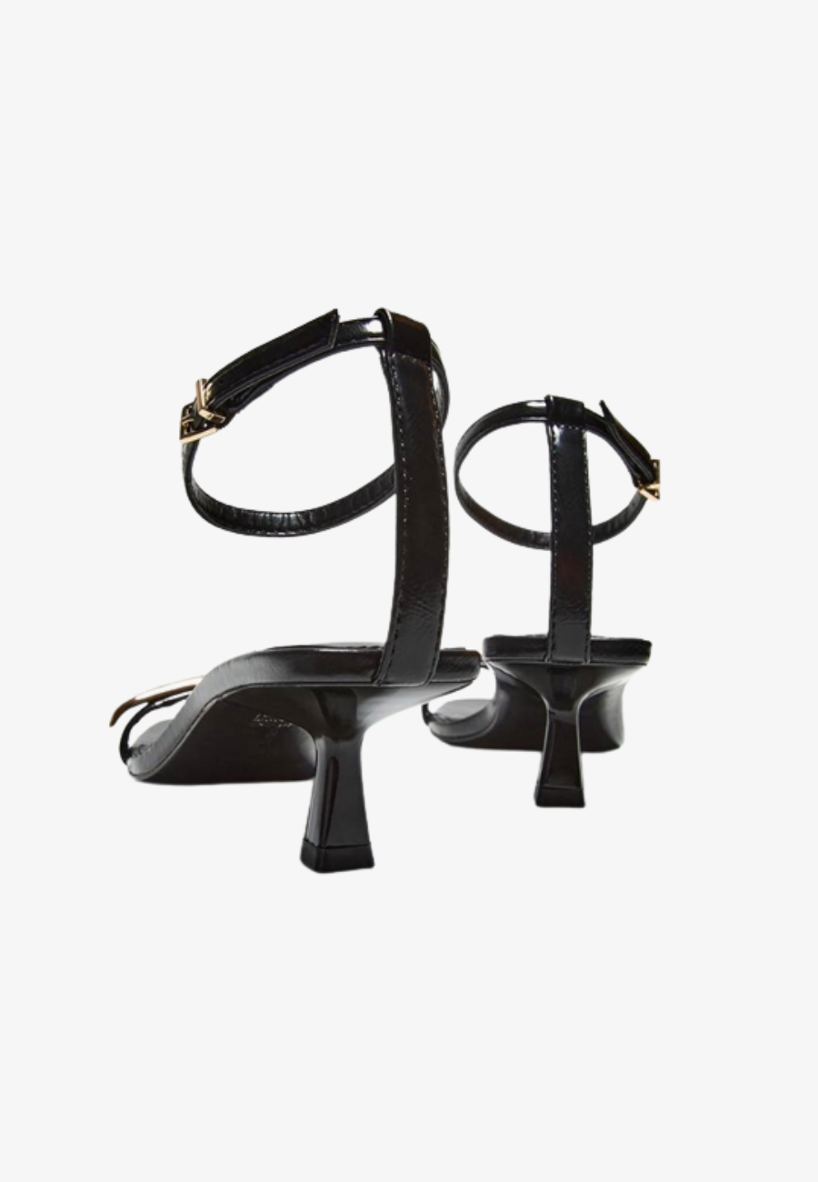 Bershka Metallic Heel Sandals