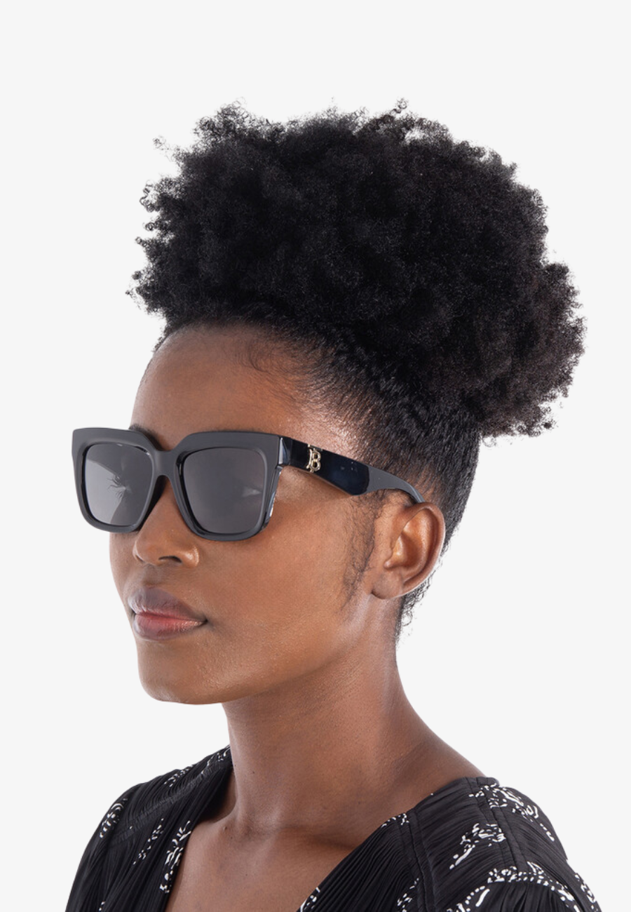 Burberry Dark Grey Square Ladies Sunglasses