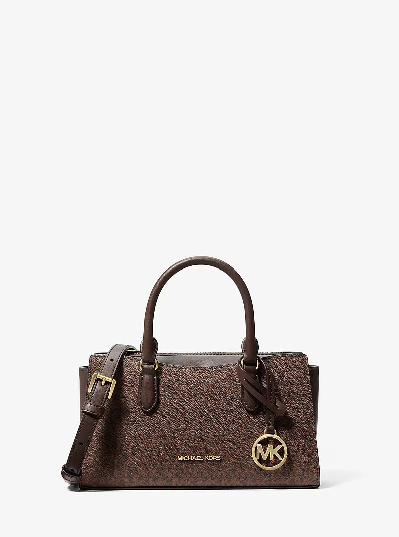 Michael Kors Outlet Arden Small Signature Logo Messenger Bag