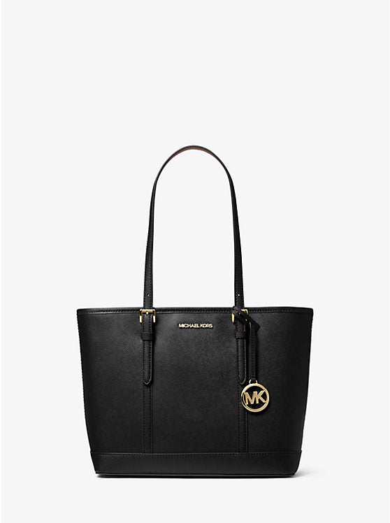 Charlotte Large Saffiano Leather Top-Zip Tote Bag