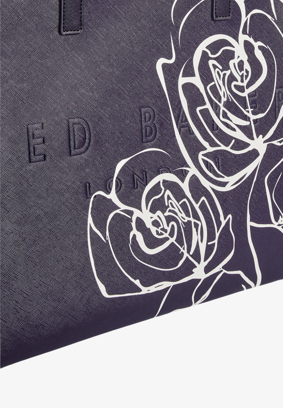 Ted Baker ALUMICN Navy Linear Rose Extra Large Icon Bag