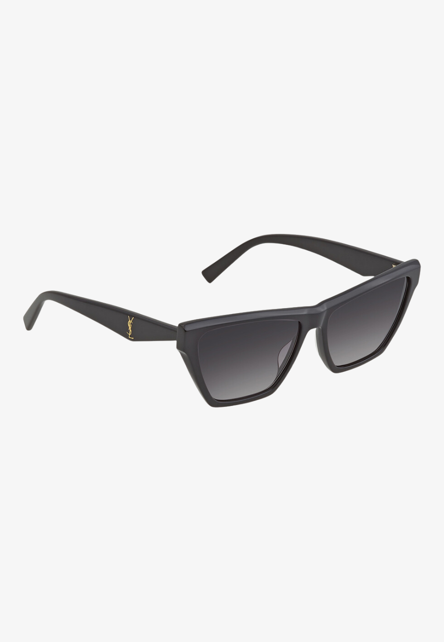 Saint Laurent Grey Gradient Cat Eye Ladies Sunglasses