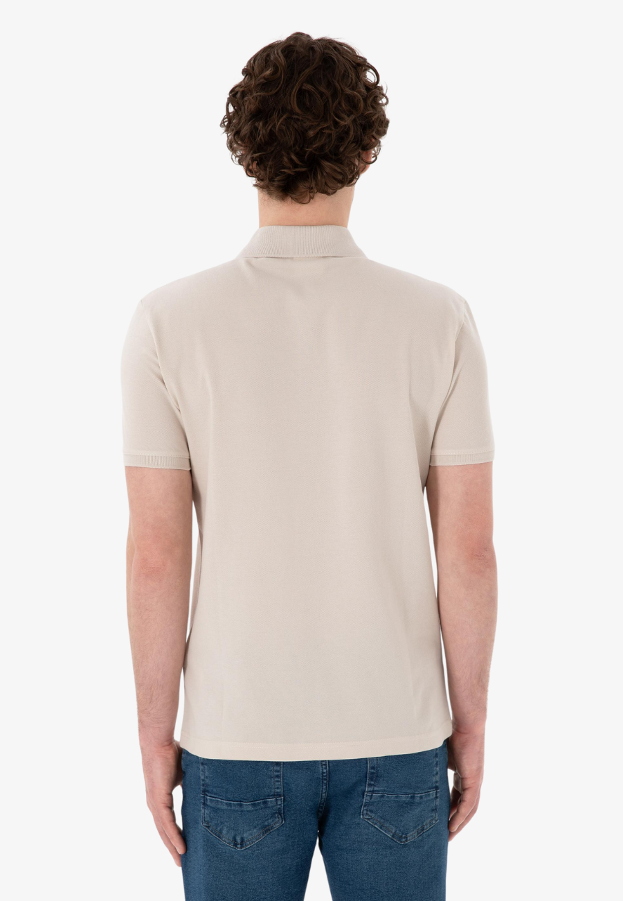 US Polo Assn Men's Regular Fit Polo Collar Basic T-Shirt