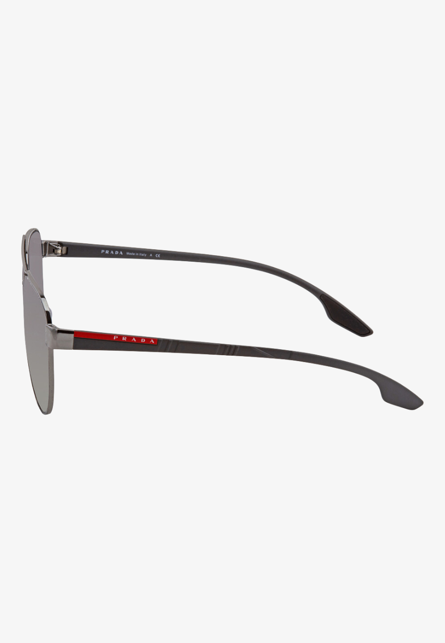 Prada Linea Rossa Grey Gradient Pilot Unisex Sunglasses