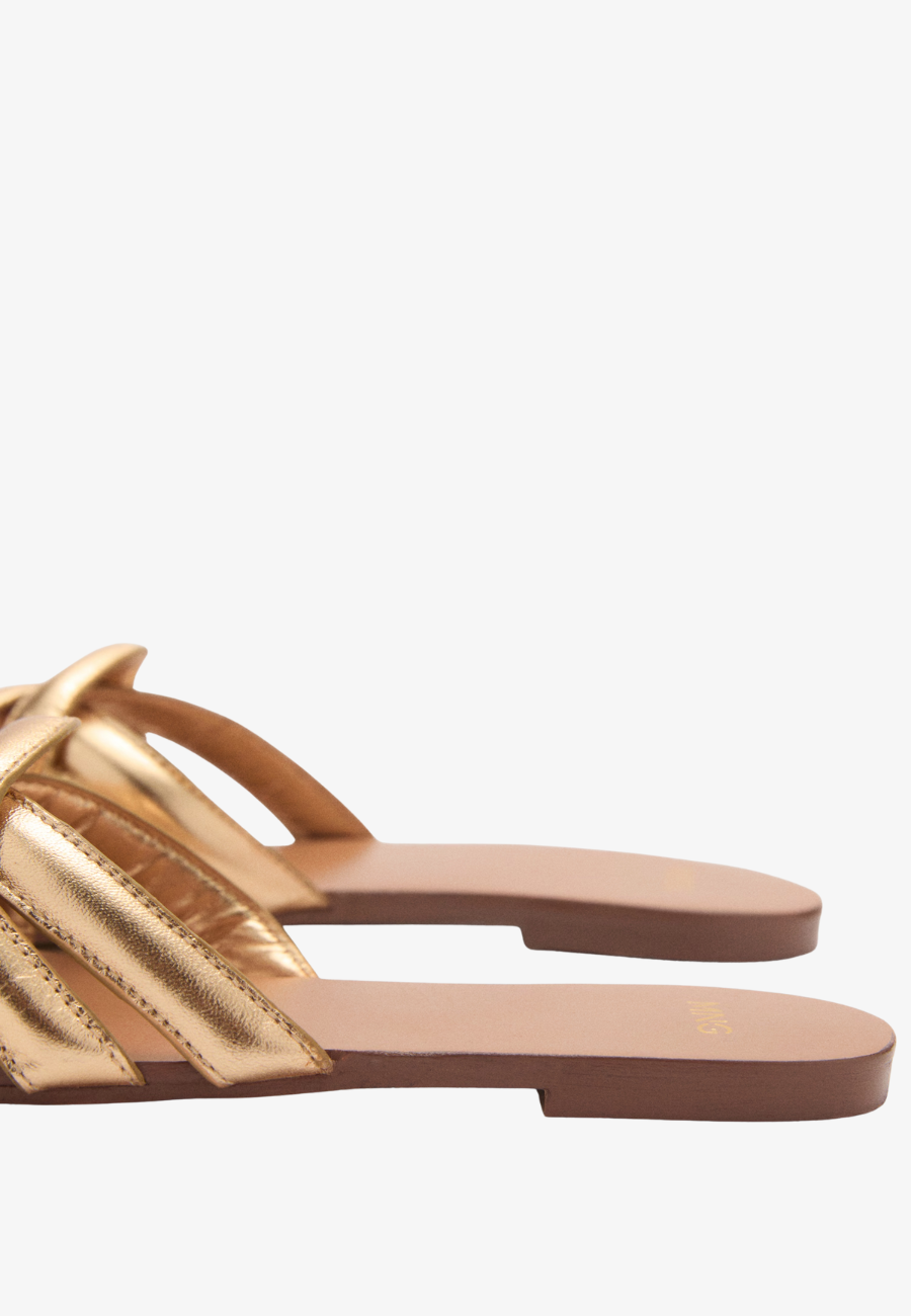 MANGO Leather Straps Sandals