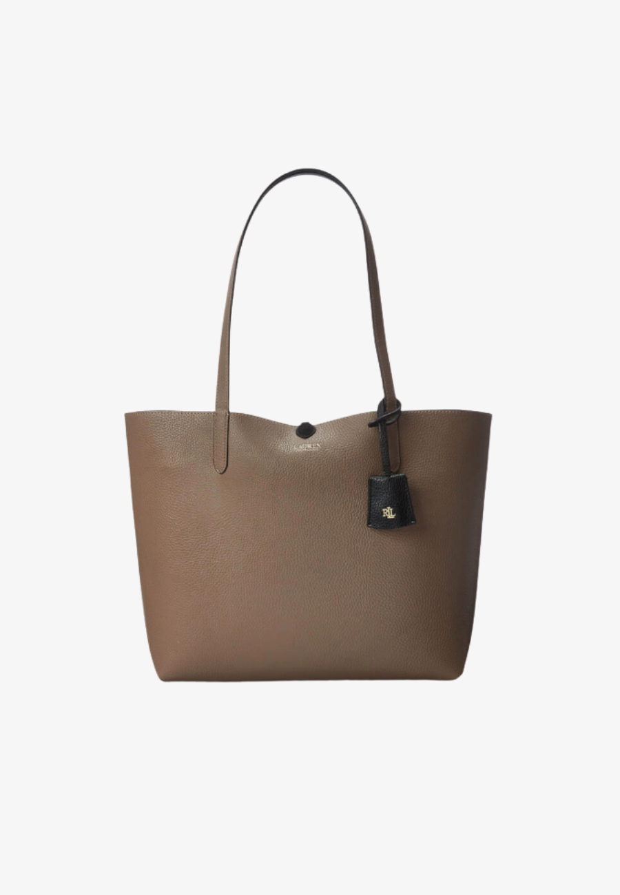 Lauren Ralph Lauren Reversible Leather Large Tote Bag