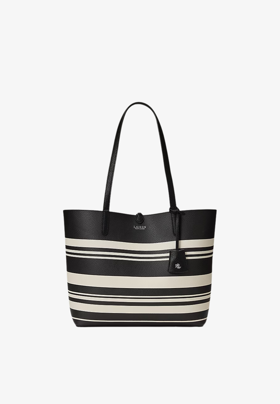 Lauren Ralph Lauren Reversible Striped Large Tote