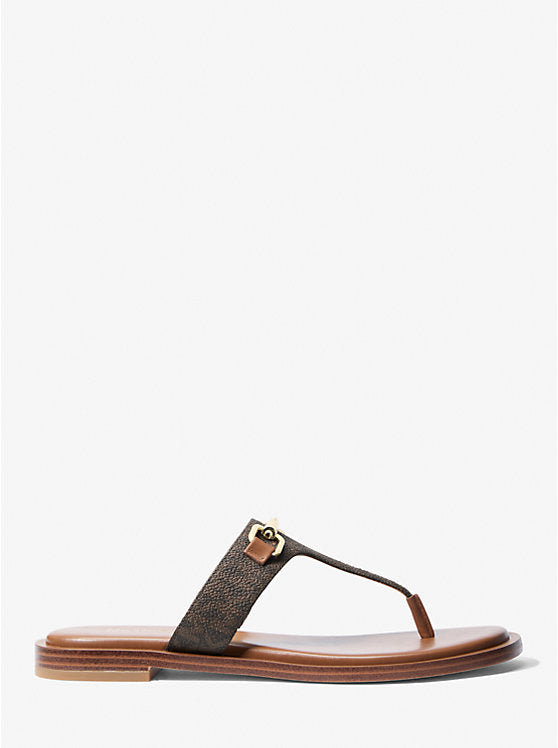 Carson Signature Logo T-Strap Sandal