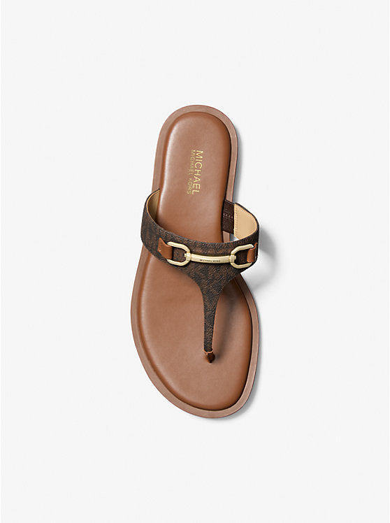 Carson Signature Logo T-Strap Sandal