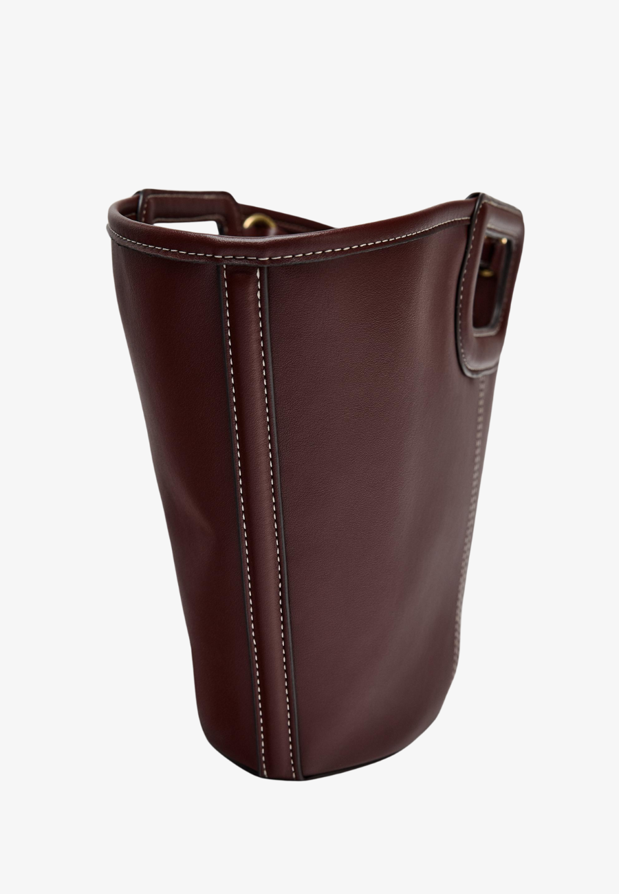 Zara Topstitched Tote Bag