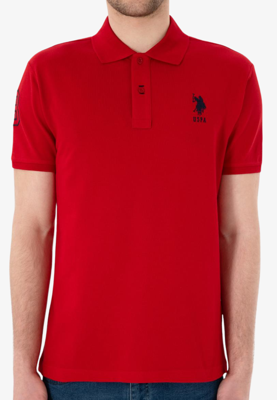 US Polo Assn Men's Regular Fit Polo Collar Basic T-Shirt