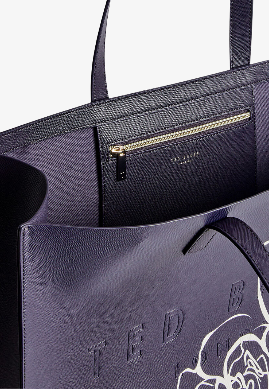 Ted Baker ALUMICN Navy Linear Rose Extra Large Icon Bag