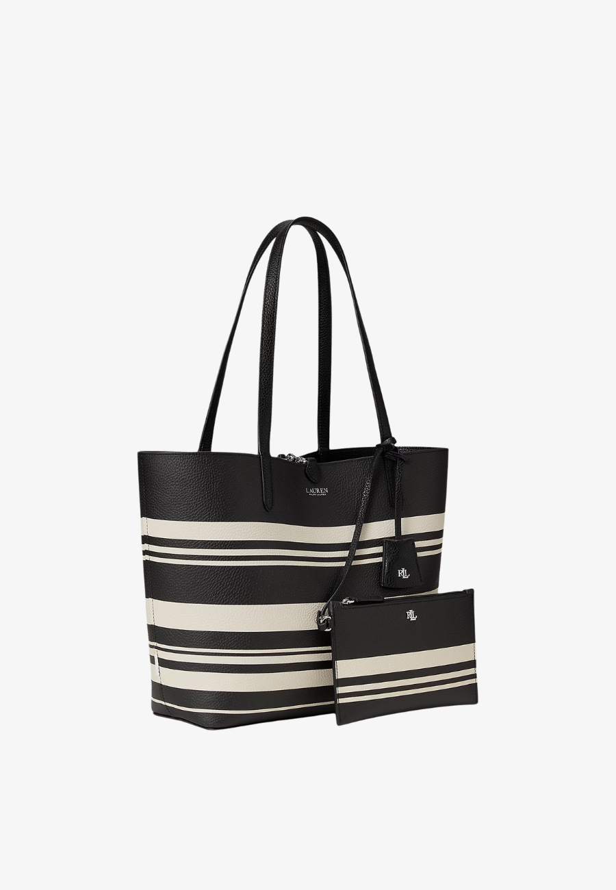 Lauren Ralph Lauren Reversible Striped Large Tote
