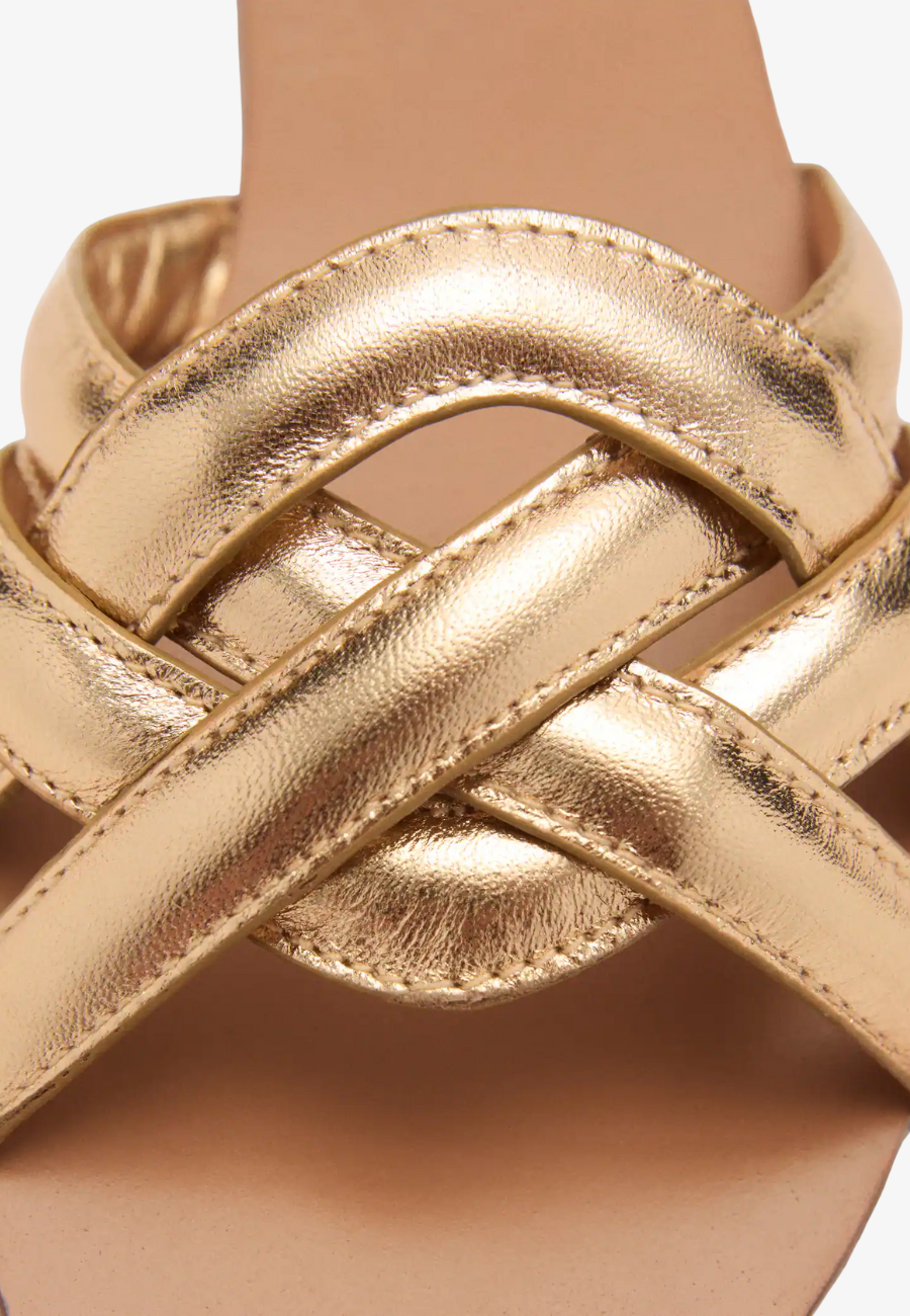 MANGO Leather Straps Sandals