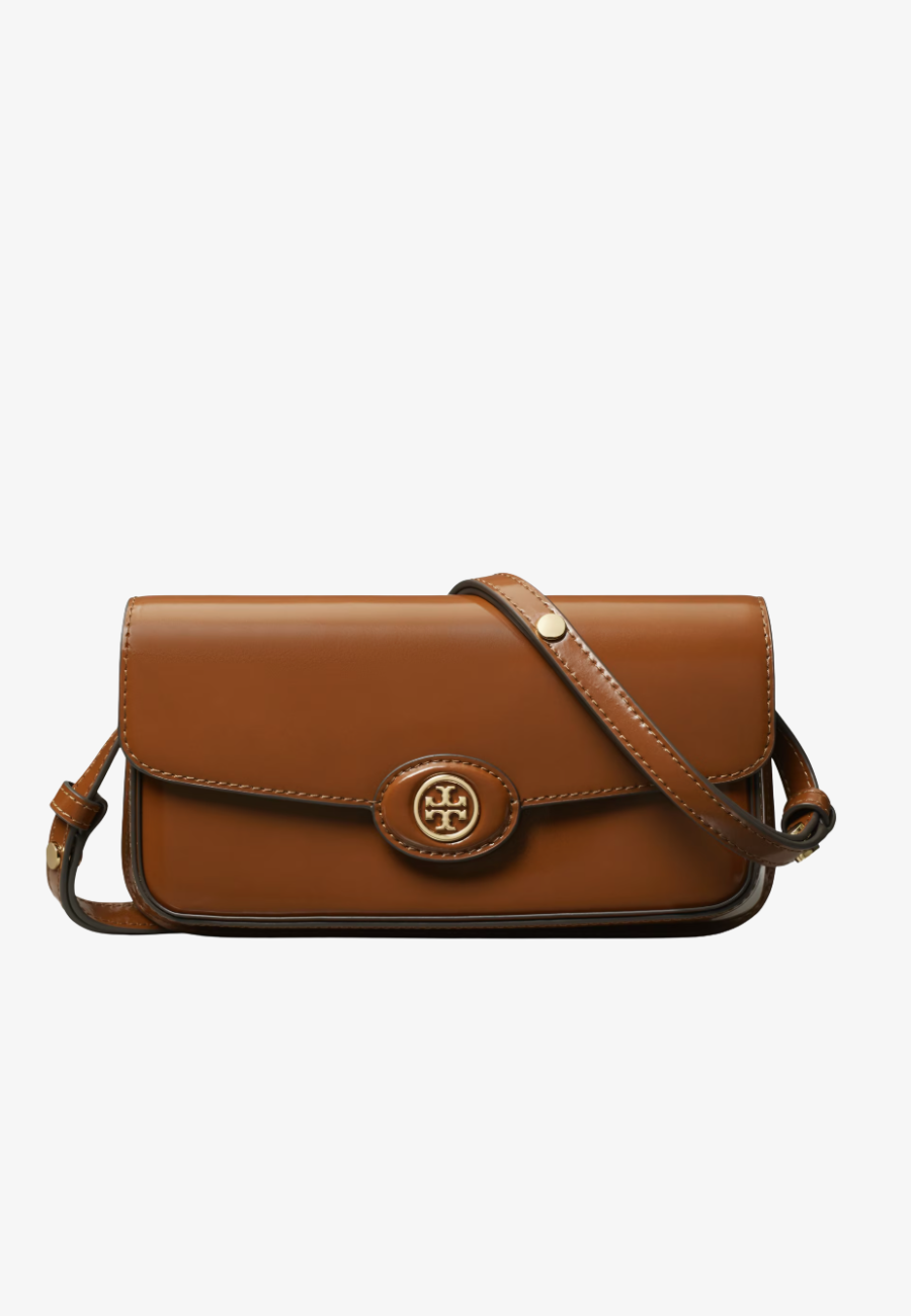 Tory Burch Robinson Spazzolato Rectangular Shoulder Bag