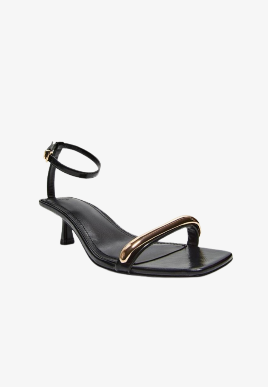Bershka Metallic Heel Sandals