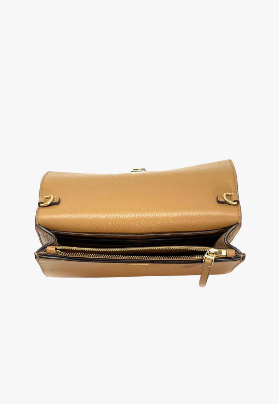 Tory Burch Britten Leather Chain Wallet With Wristlet Crossbody