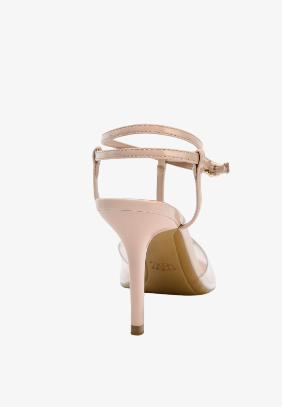 Zara Vinyl Slingback Shoes