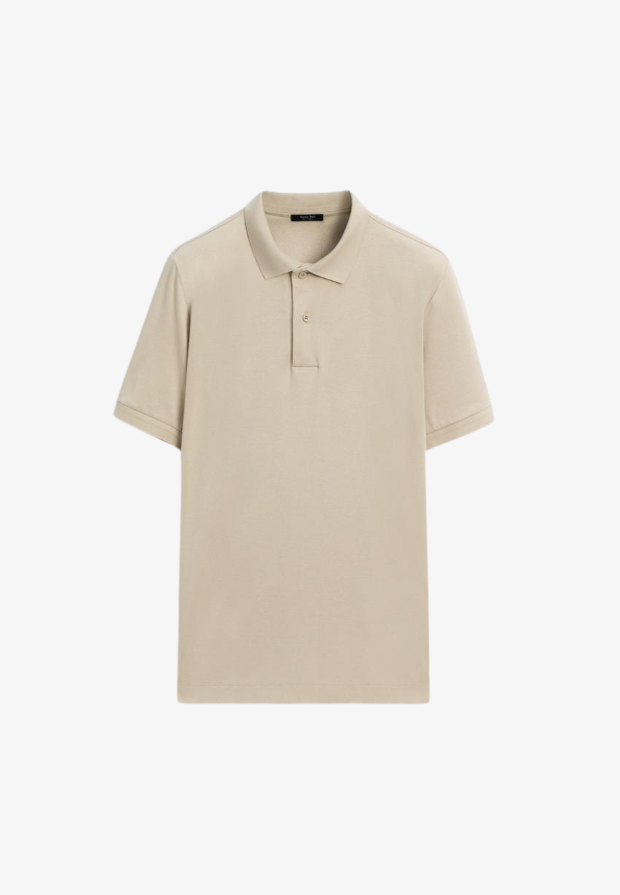 MASIMO DUTTI Short Sleeve Cotton Polo Shirt