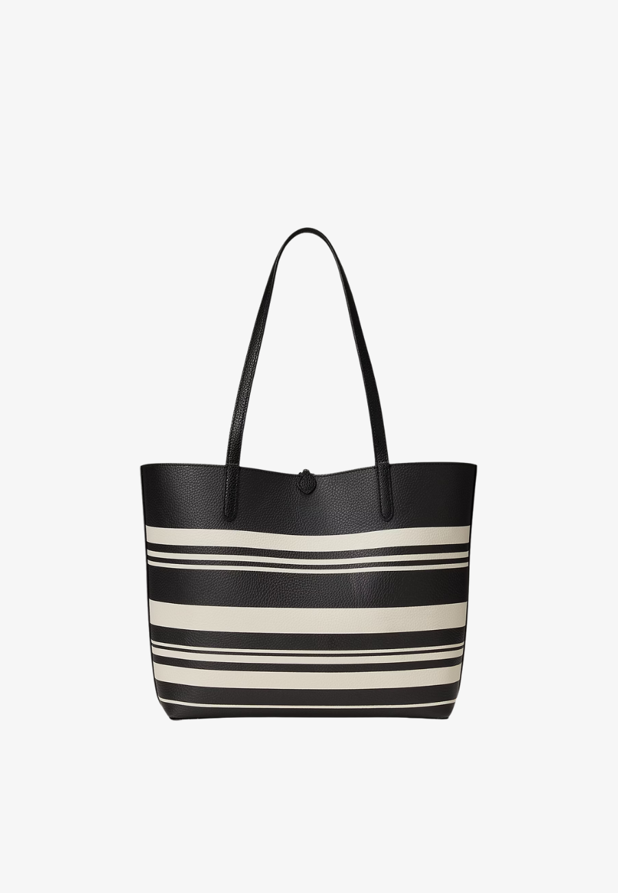 Lauren Ralph Lauren Reversible Striped Large Tote