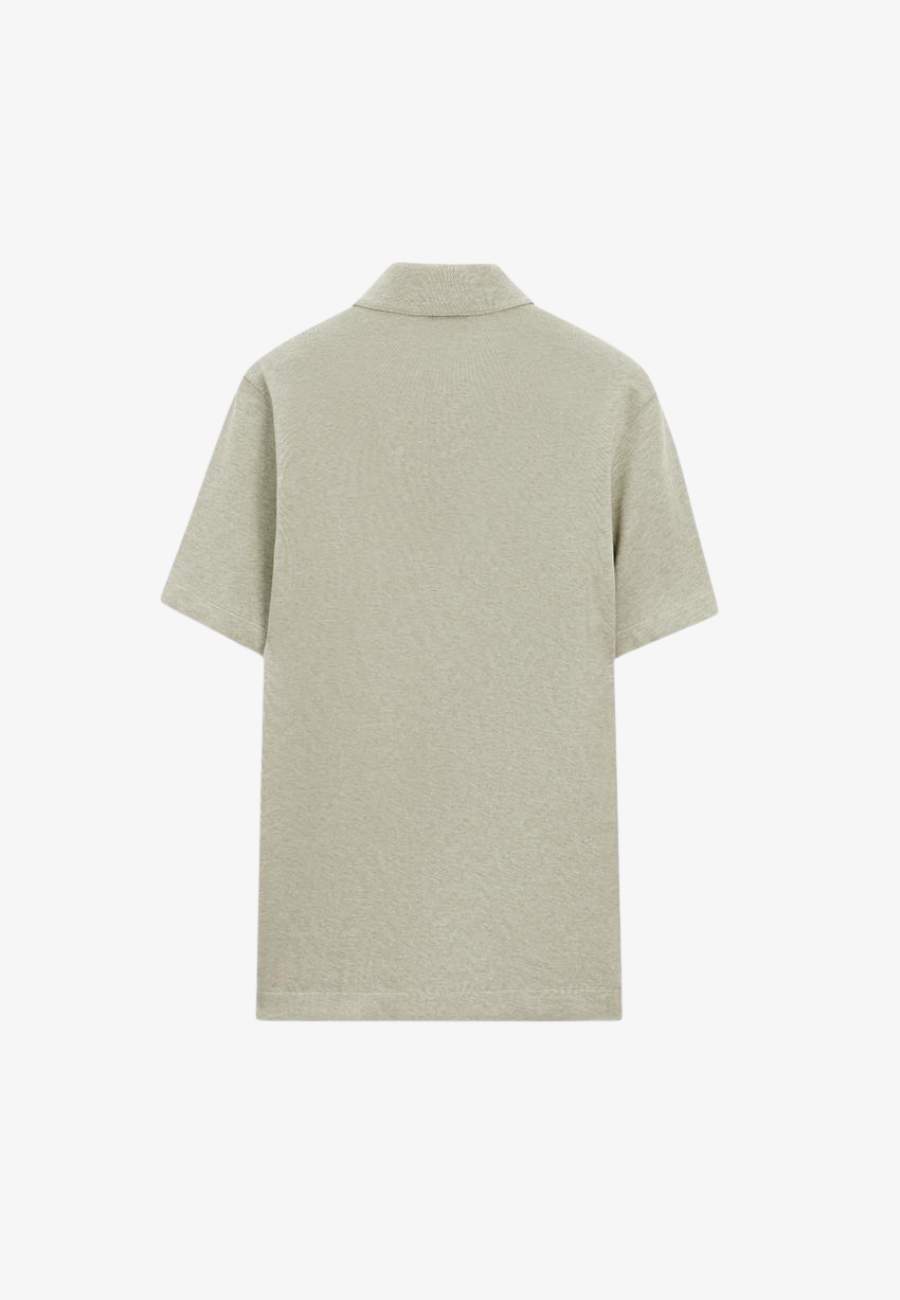 MASIMO DUTTI Textured Piqué Short-Sleeved Polo Shirt