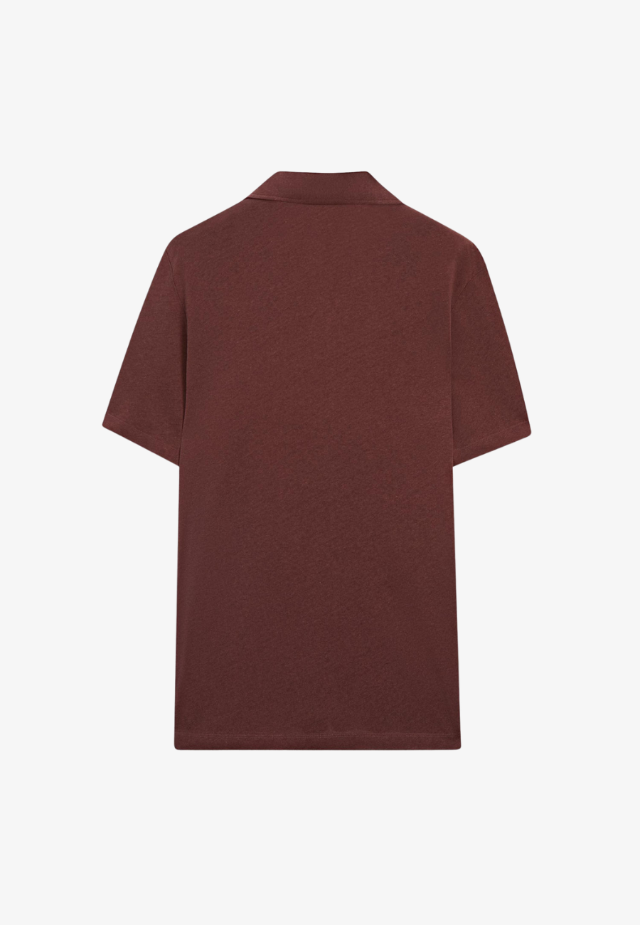 MASIMO DUTTI Textured Piqué Short Sleeve Polo Shirt