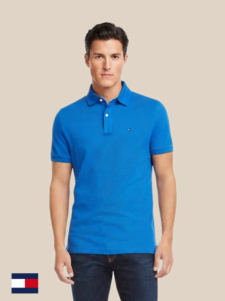 Regular Fit Stripe Jersey Polo Shirt