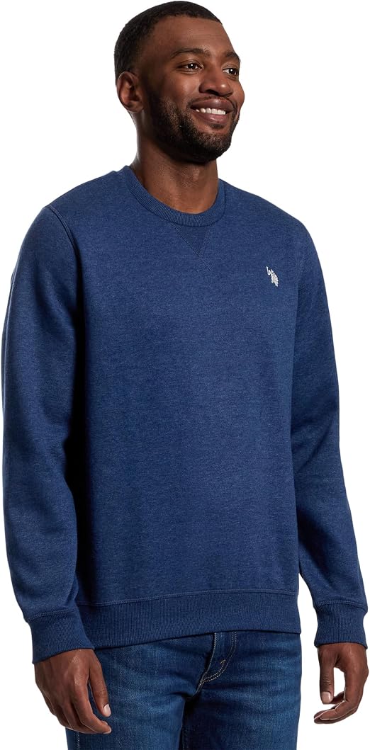 U.S. POLO ASSN. Men's Long Sleeve Popover Crew Neck Fleece Sweatshirt