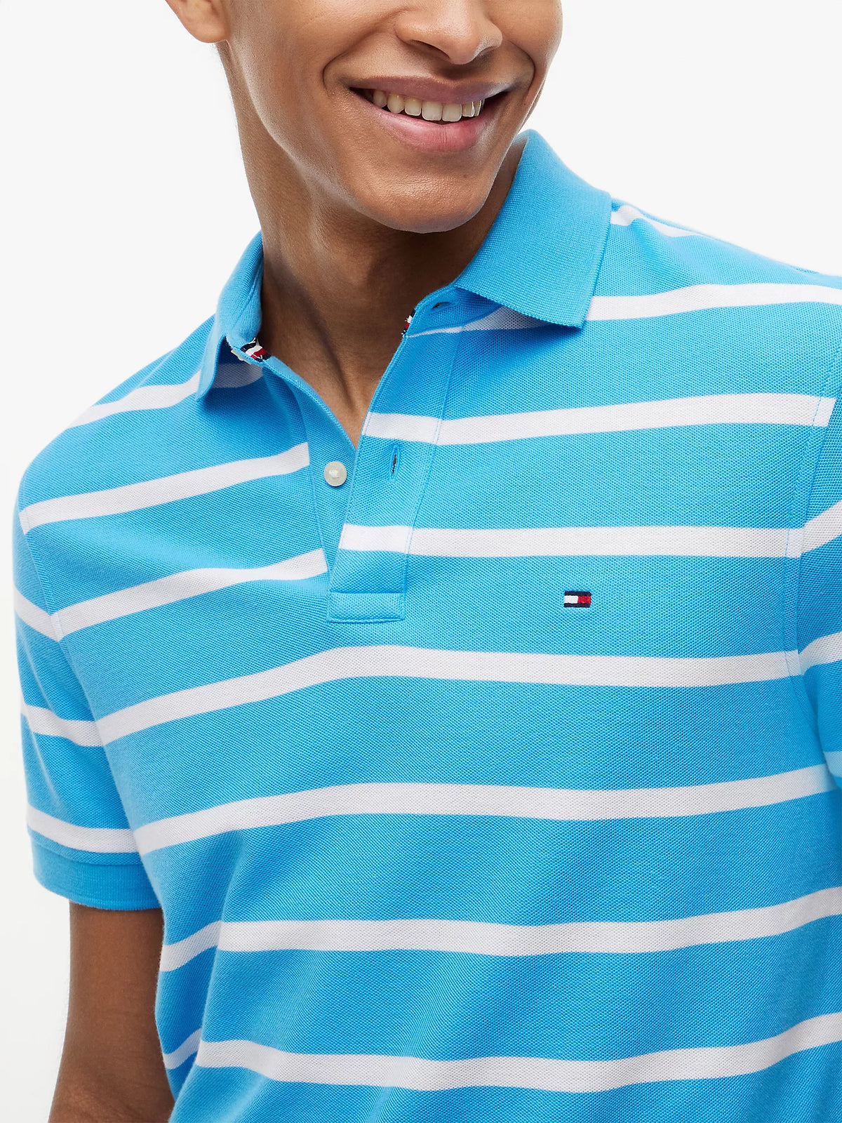 Regular Fit Striped Wicking Polo