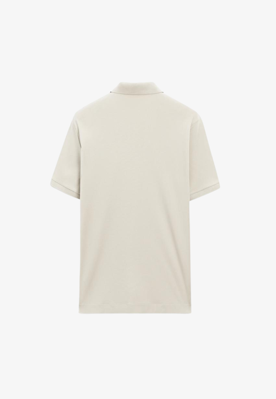 MASIMO DUTTI Cotton Blend Short Sleeve Polo Shirt