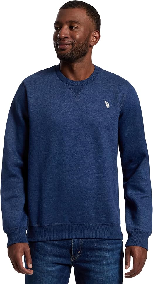 U.S. POLO ASSN. Men's Long Sleeve Popover Crew Neck Fleece Sweatshirt