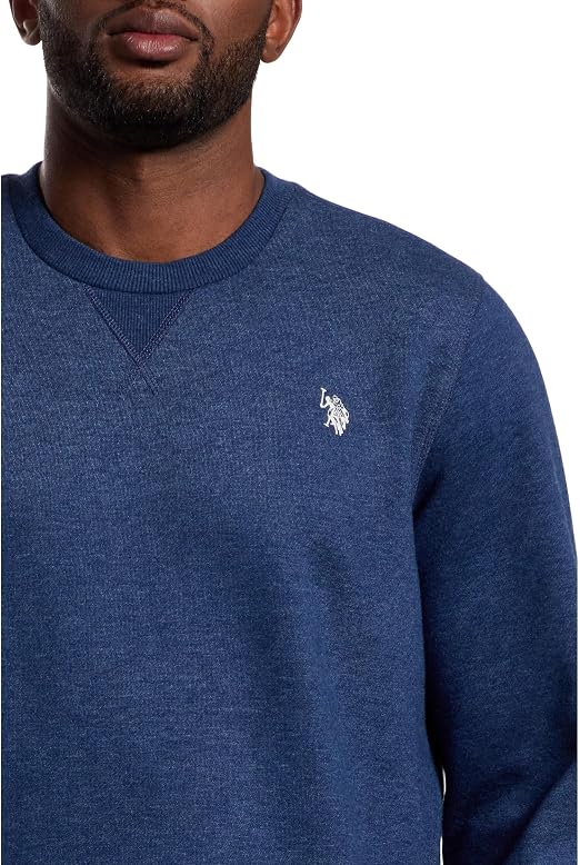 U.S. POLO ASSN. Men's Long Sleeve Popover Crew Neck Fleece Sweatshirt